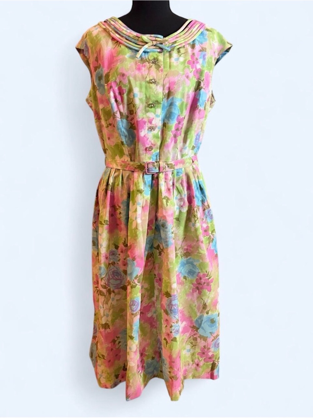 Vintage 50s Carol Brent Floral Dress